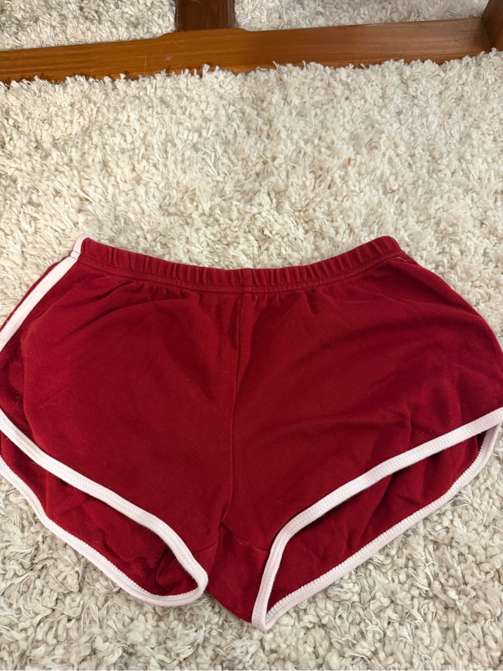 American Apparel-  Red Athletic Shorts with White Trim women’s size small